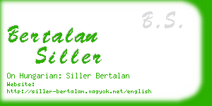bertalan siller business card